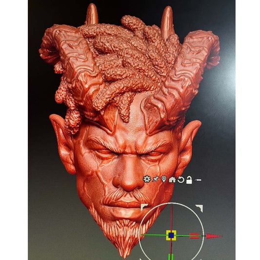 Unpainted 1/18 Goateman Man Head Sculpt Model For 3.75'' Acid Rain Joytoy Figure