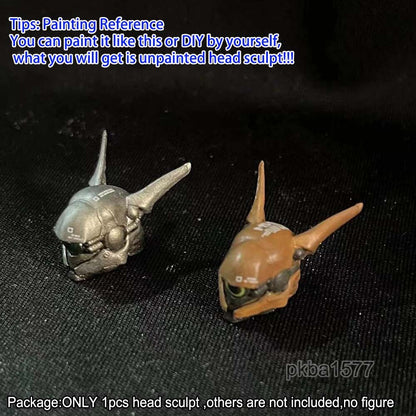 Unpainted 1/18 Man Head Sculpt Model Helmet For 3.75'' Figure Acid Rain Joytoy