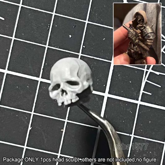 Unpainted 1/18 Skull Head Sculpt Model For 3.75'' Acid Rain Joytoy Action Figure