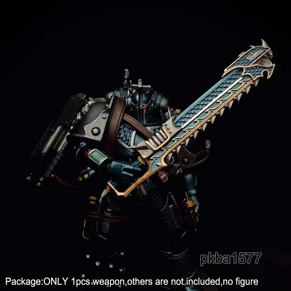 【PRE-ORDER】New Premium Painted Saw Sword Weapon Model For Joytoy Warhammer Action Figure