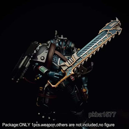 【PRE-ORDER】New Premium Painted Saw Sword Weapon Model For Joytoy Warhammer Action Figure