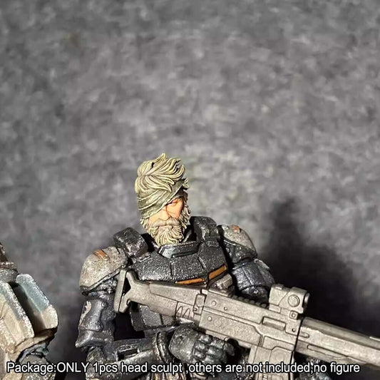 【PRE-ORDER】Premium 1/18 Bandaged Man Head Sculpt Soldier Head For 3.75'' Figure