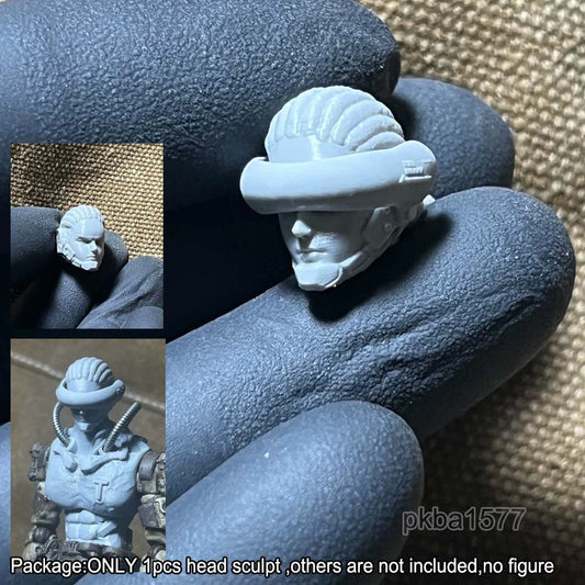 Unpainted 1/18 Dan Head Sculpt Model For 3.75'' Acid Rain Joytoy Action Figure