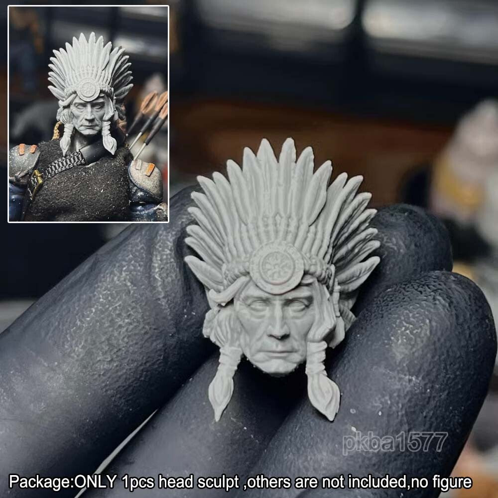 Unpainted 1/18 Chief Man Head Sculpt For 3.75'' Acid Rain Joytoy Action Figure