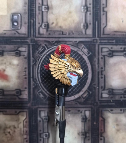 【PRE-ORDER】#D Hand-painted White Scar Man Head Sculpt Helmet Model For DIY Action Figure