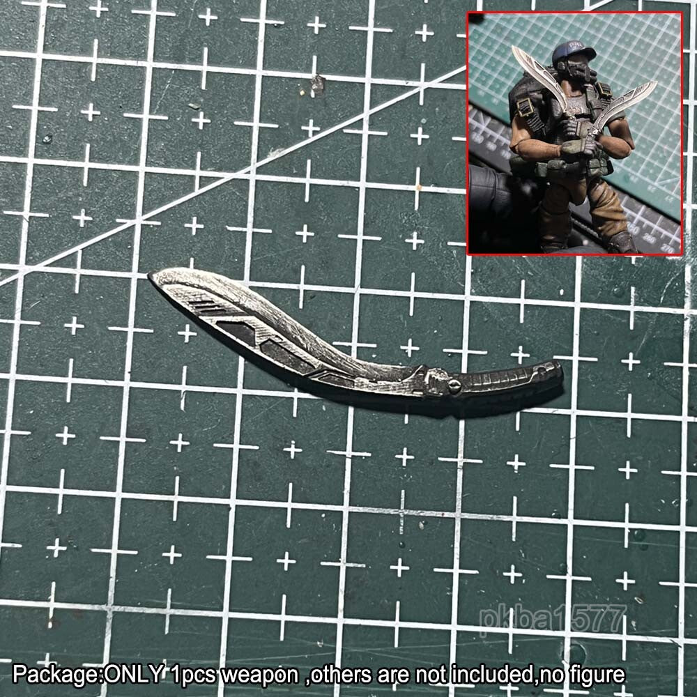 1/18 Scale Punk Weapon Metal Knife Model For DIY 3.75'' Acid Rain Action Figures