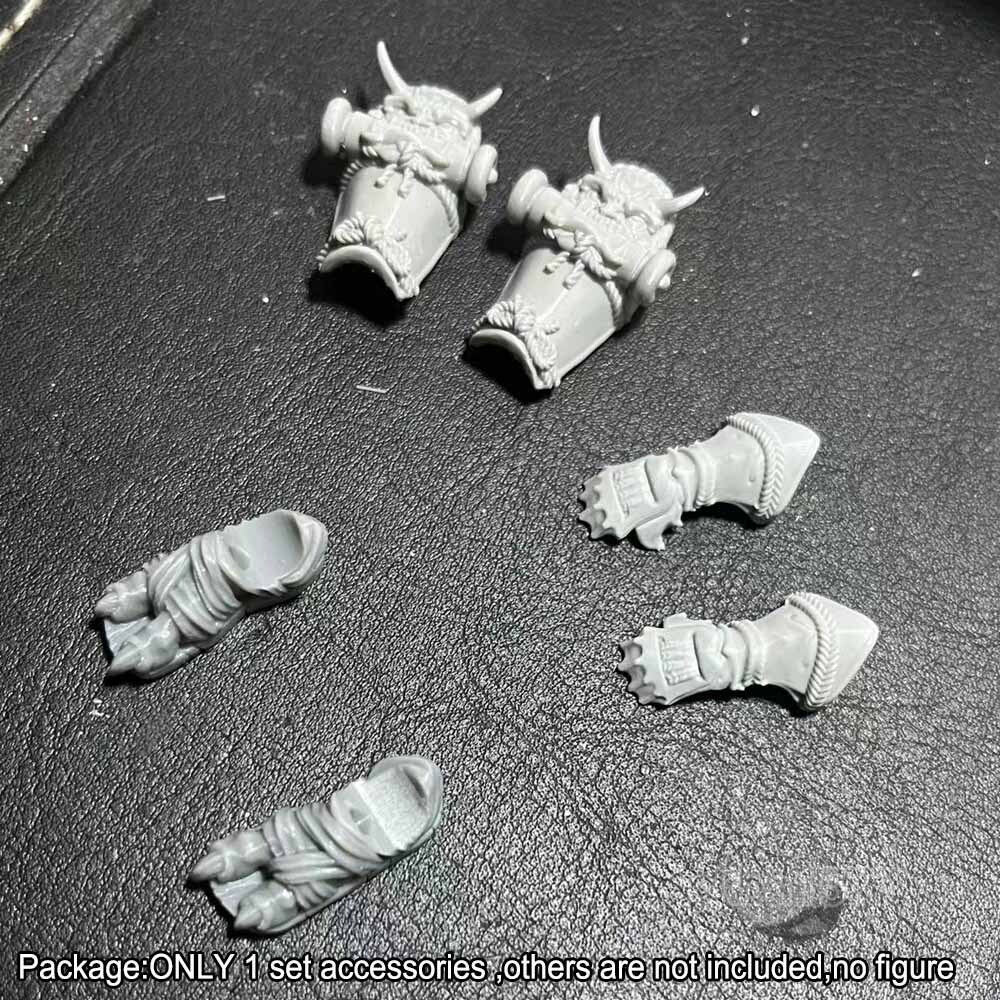 Unpainted 1/18 Monster Head Sculpt Armors Foot Flag Waist Kit For 3.75'' Figure