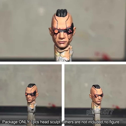 【PRE-ORDER】New Premium 1/18 Punk Man Head Sculpt Head Model For DIY 3.75" Action Figure