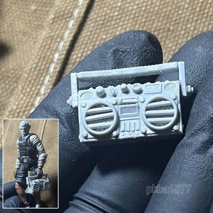 Unpainted 1/18 Radio Model Scene Decor For 3.75" Action Figure