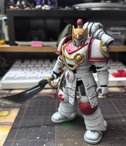 【PRE-ORDER】#D Hand-painted White Scar Man Head Sculpt Helmet Model For DIY Action Figure