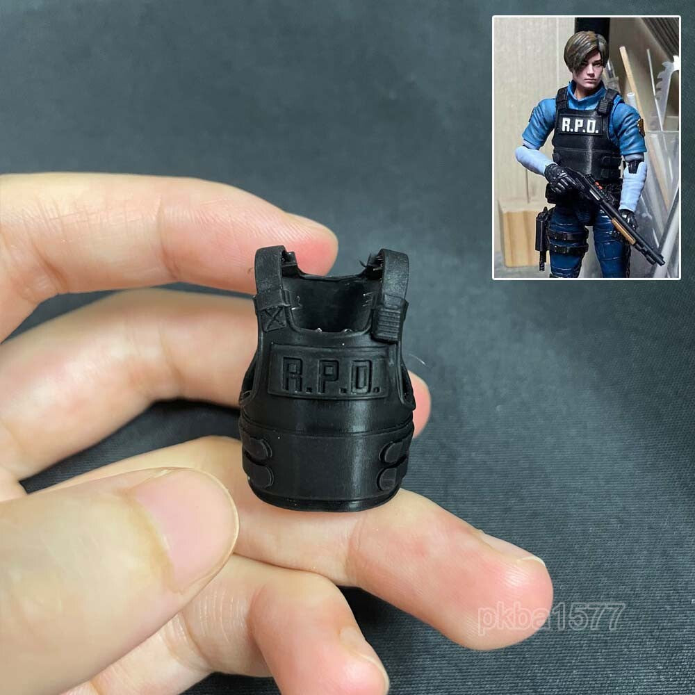 Unpainted Black 1/18 Body Armor model Vest Waistcoat Model For 3.75" Figure