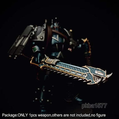 【PRE-ORDER】New Premium Painted Saw Sword Weapon Model For Joytoy Warhammer Action Figure