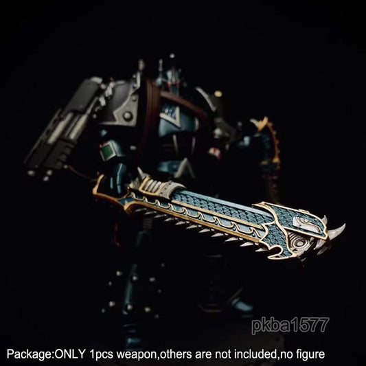 【PRE-ORDER】New Premium Painted Saw Sword Weapon Model For Joytoy Warhammer Action Figure