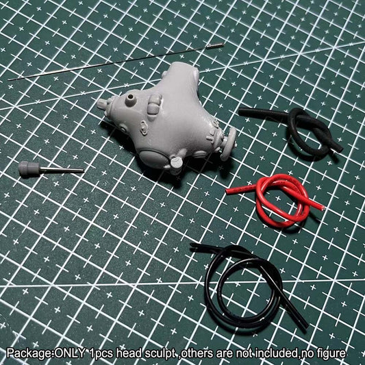 Unpainted 1/18 Punk Head Sculpt Male Helmet For 3.75'' Figures Acid Rain Joytoy