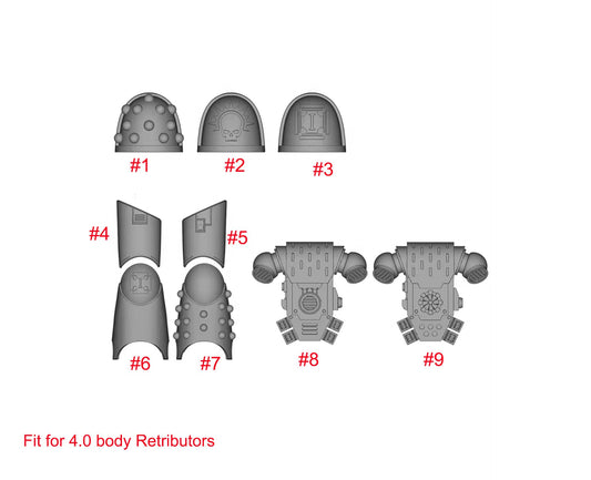 【PRE-ORDER】Single Unpainted Part Kit For Joytoy war hammer Retributors 4.0 Figure Body