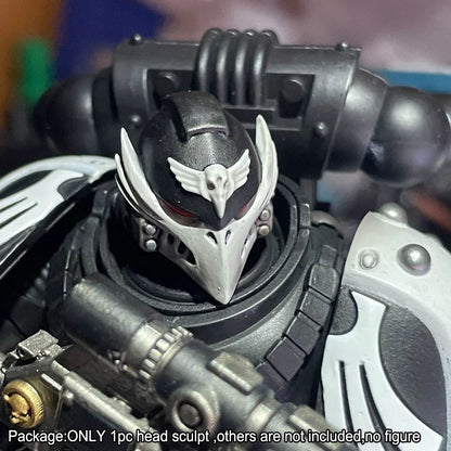 【PRE-ORDER】Premium Painted Head Sculpt For JoyToy Warhammer 40k Raven Guard Series Action Figure Bodies