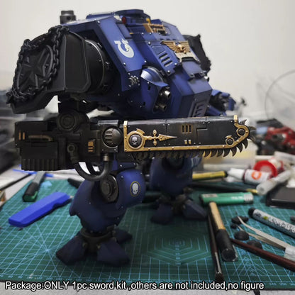 【PRE-ORDER】Unpainted Resin Chainsword Weapon Kit For JoyToy Warhammer 40k Redemptor Contemptor Dreadnought Figure
