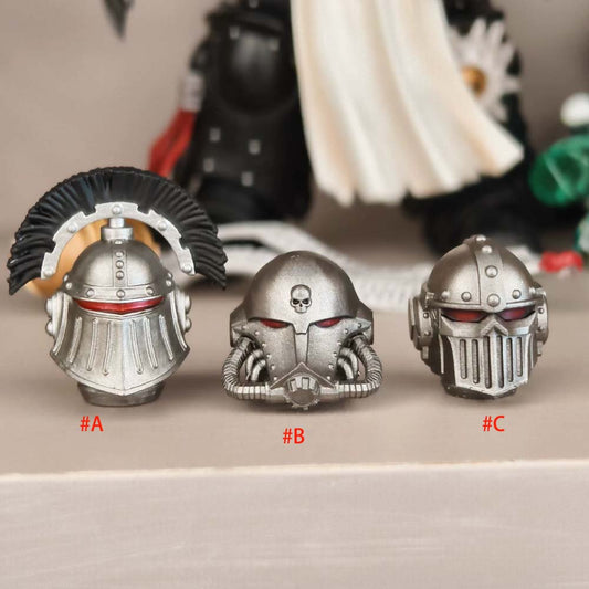 【PRE-ORDER】Premium Iron Warrior Man Head Sculpt Model For Joytoy War hammer Action Figure