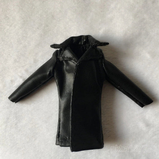 Handmade 1/18 Female Figure with Turn-Down PU Wind Coat