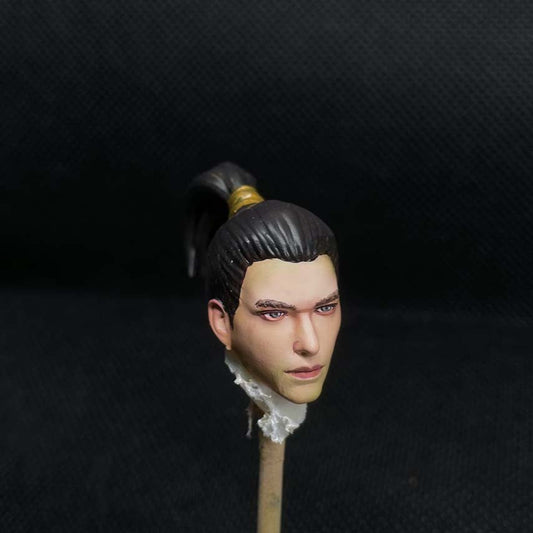 Premium Painted 1/18 Ancient Man Head Sculpt Jianghu Figure