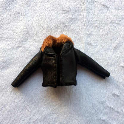 Handmade 1/18 Male Fur Collar Short Coat Jacket