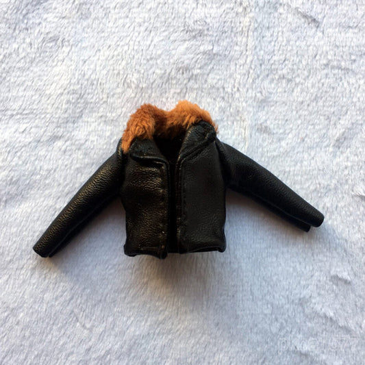 Handmade 1/18 Male Fur Collar Short Coat Jacket