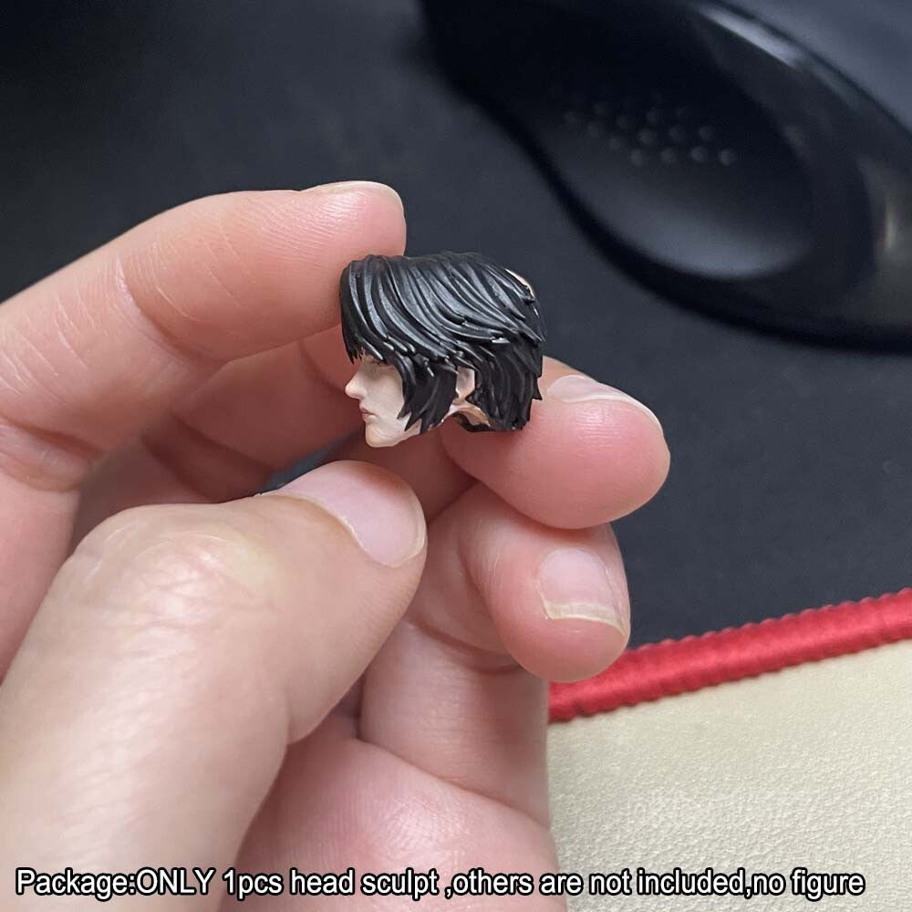 Premium 1/18 Scale Black Hair Blue Eyes Squall Head Sculpt
