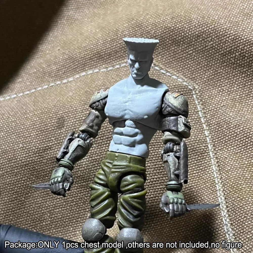 Unpainted 1/18 Scale Acid Rain Action Figure Torso Chest