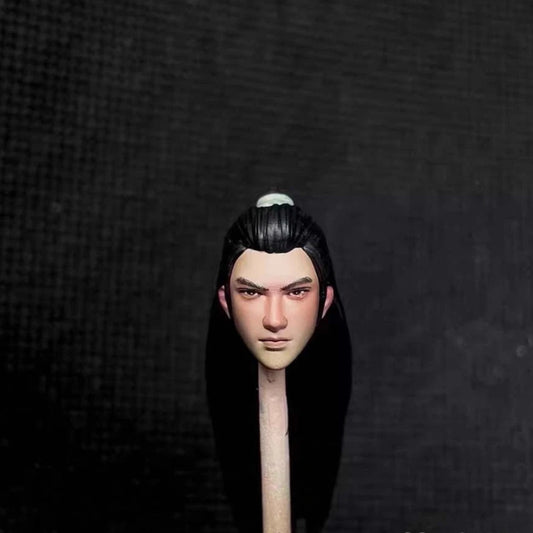 Premium 1/18 Scale Long Hair Male Head Sculpt for 3.75-inch Action Figures