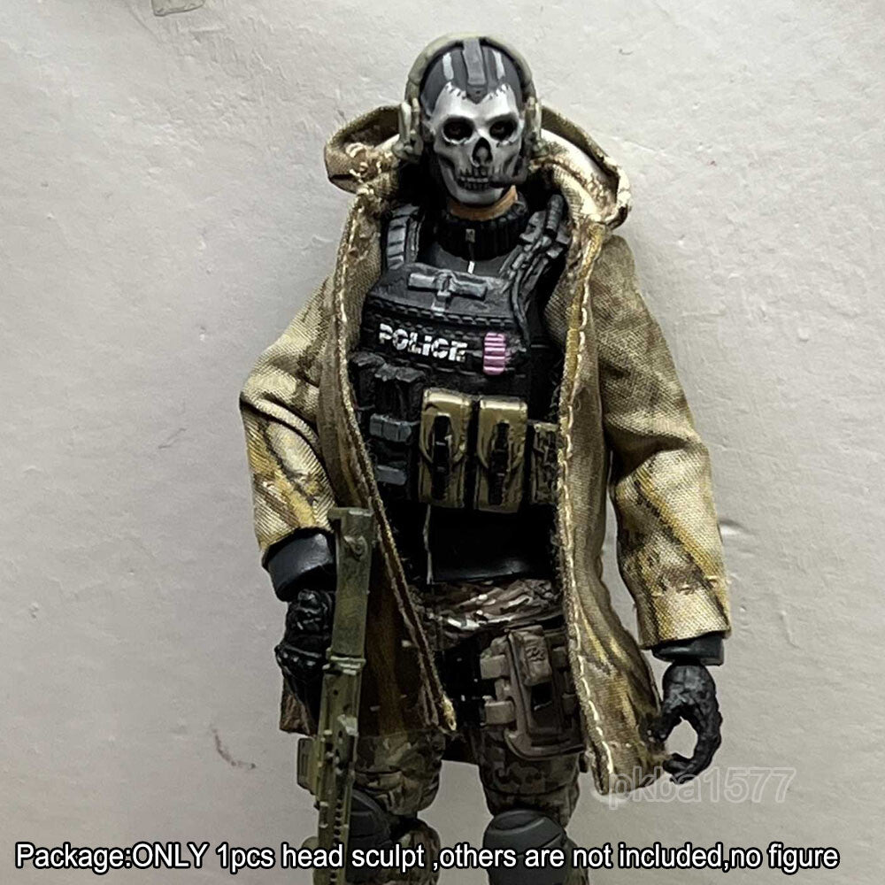 Premium 1/18 Ghost Soldier Head for Custom Action Figures