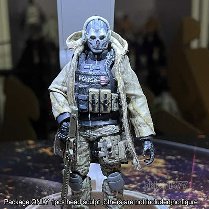 Premium 1/18 Ghost Soldier Head for Custom Action Figures