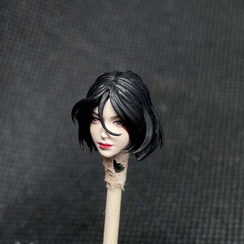 Premium 1/18 Scale Short Hair Female Action Figure Head Sculpt