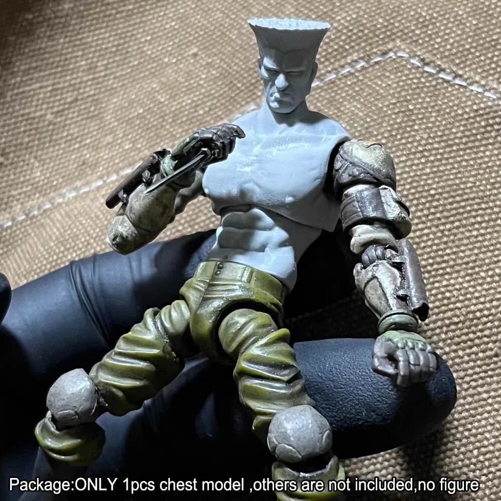 Unpainted 1/18 Scale Acid Rain Action Figure Torso Chest