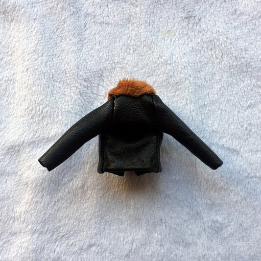 Handmade 1/18 Male Fur Collar Short Coat Jacket