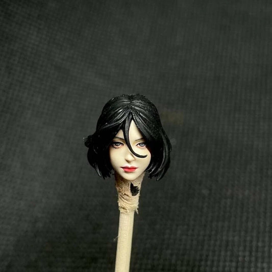Premium 1/18 Scale Short Hair Female Action Figure Head Sculpt