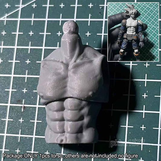 Unpainted 1/18 Scale Muscle Torso for Acid Rain Figure