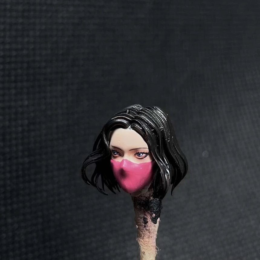 Premium 1/18 Scale Short Hair Girl Head Sculpt