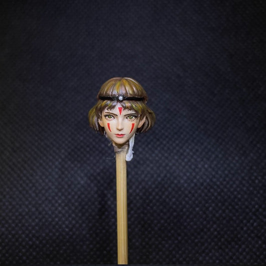 Delicate Painted 1/18 Scale Female Head Sculpt for 3.75-inch Figures