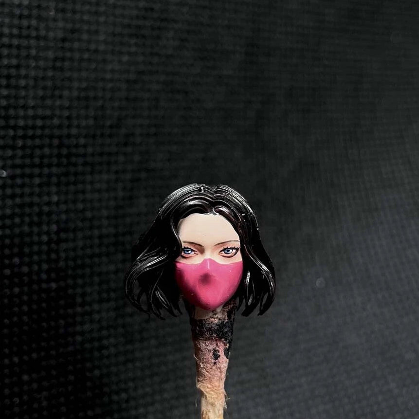 Premium 1/18 Scale Short Hair Girl Head Sculpt