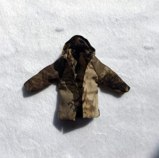 Handmade 1/18 Camouflage Hooded Jacket for Female Figure