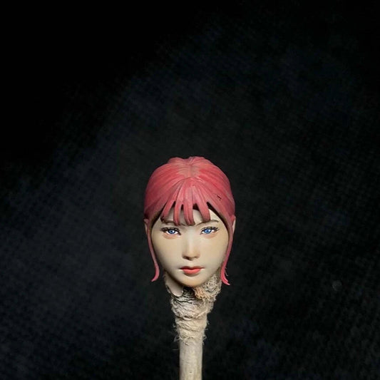 Premium Pink Hair Female 1/18 Scale Action Figure Head