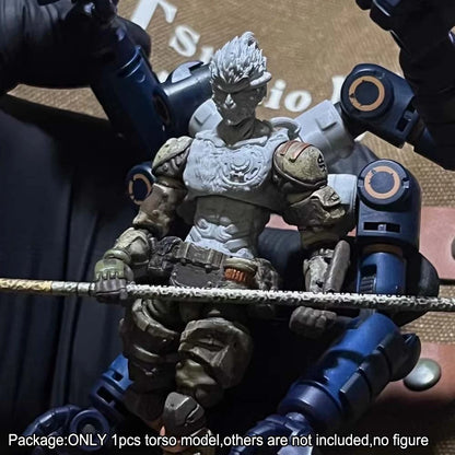 Unpainted 1/18 Punk Torso Chest Model for 3.75" Joytoy Acid Rain Action Figure