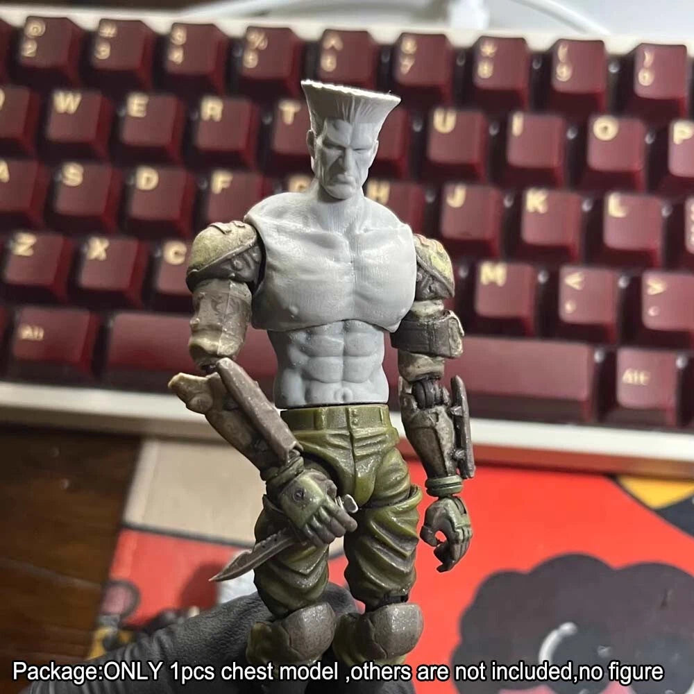 Unpainted 1/18 Scale Acid Rain Action Figure Torso Chest