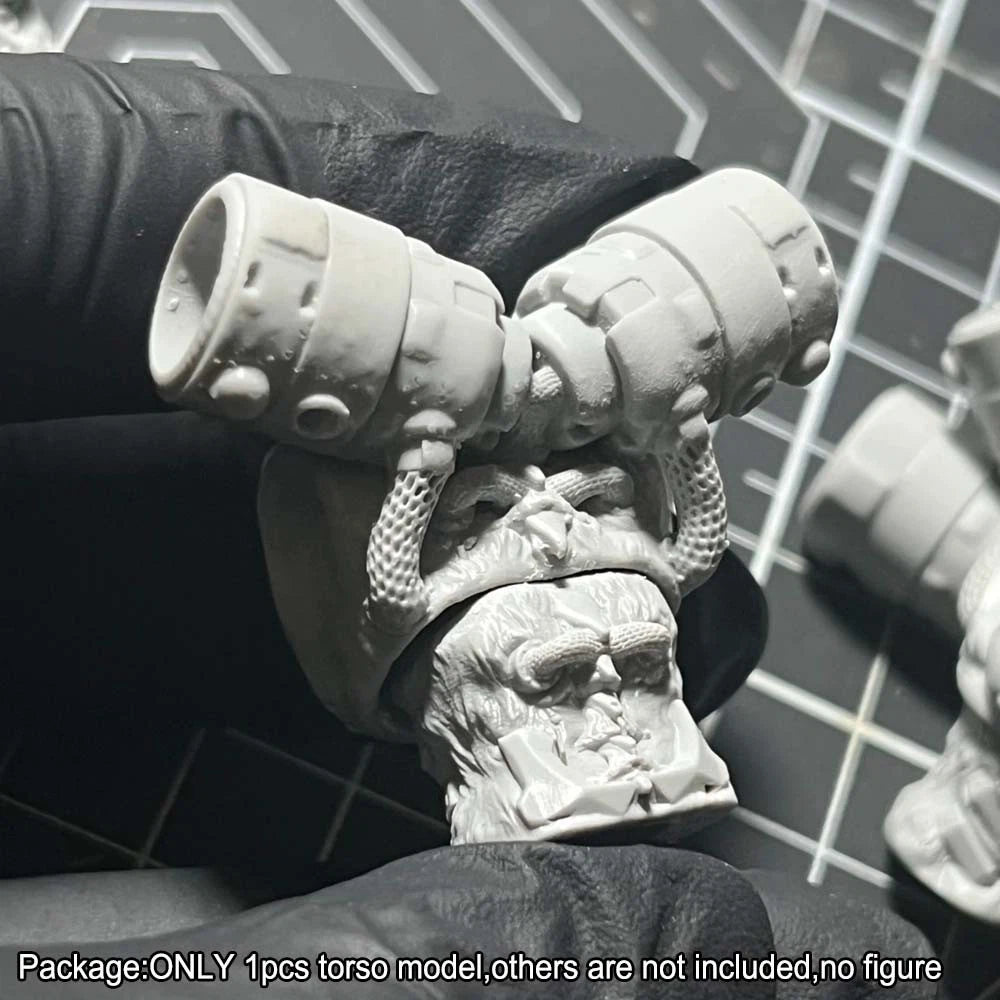 Unpainted 1/18 Punk Torso Chest Model for 3.75" Joytoy Acid Rain Action Figure