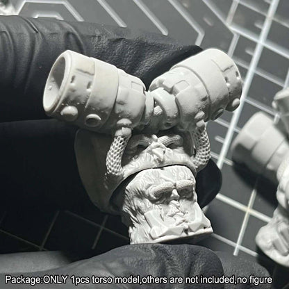 Unpainted 1/18 Punk Torso Chest Model for 3.75" Joytoy Acid Rain Action Figure