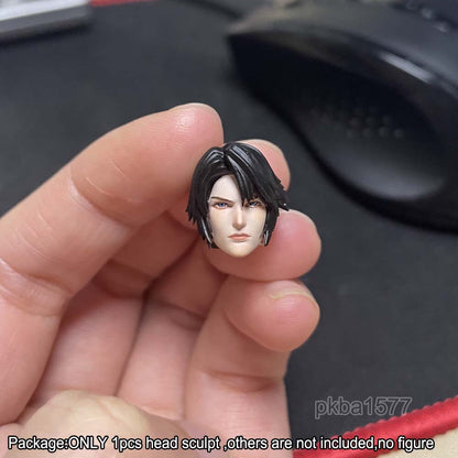 Premium 1/18 Scale Black Hair Blue Eyes Squall Head Sculpt