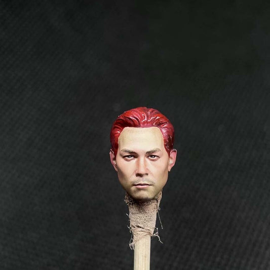 Premium 1/18 Red Hair Man Head Sculpt for Figures