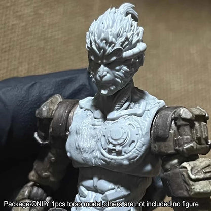 Unpainted 1/18 Punk Torso Chest Model for 3.75" Joytoy Acid Rain Action Figure