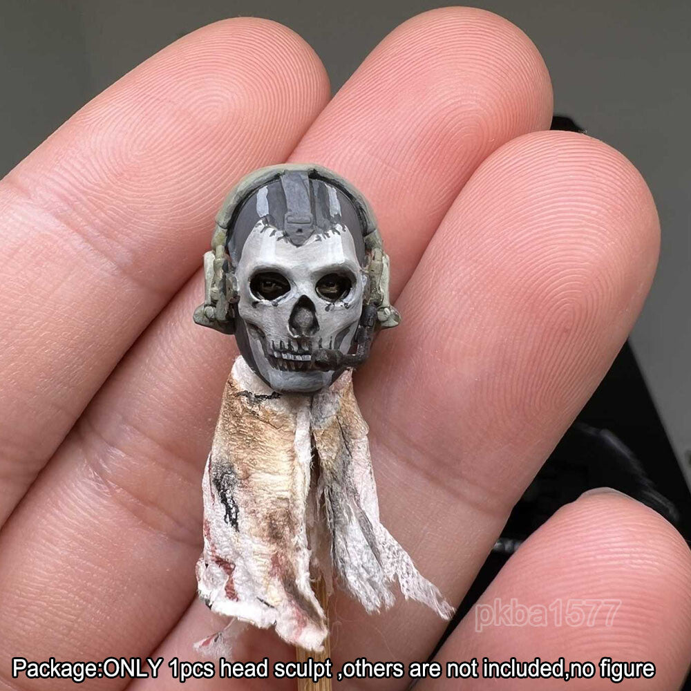 Premium 1/18 Ghost Soldier Head for Custom Action Figures