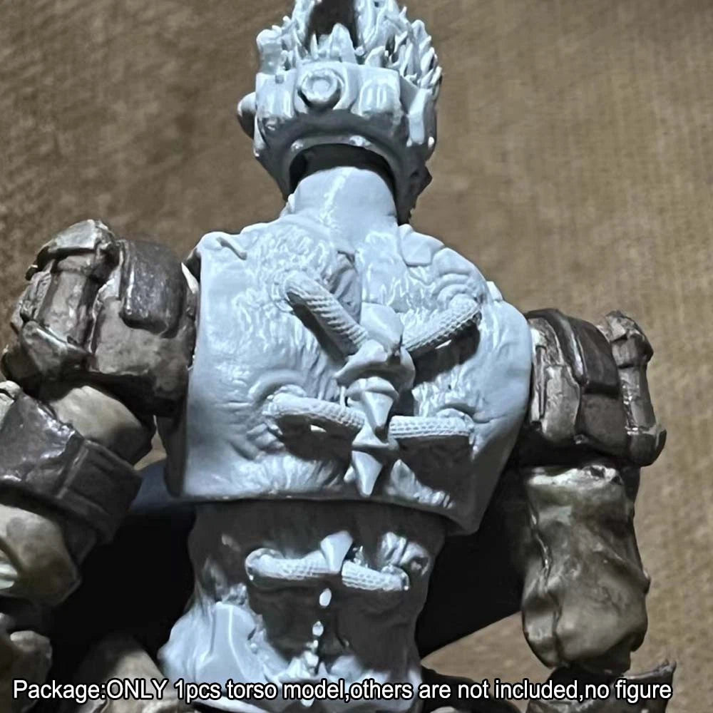 Unpainted 1/18 Punk Torso Chest Model for 3.75" Joytoy Acid Rain Action Figure